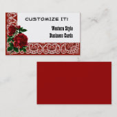 カスタマイズ可能な西部のスタイルの名刺 名刺 (正面/裏面)