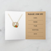 カスタマイズ可能な西部の結婚式招待状 招待状 (内部)