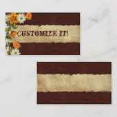 カスタマイズ可能な西部の革Nデイジーの名刺 名刺 (正面/裏面)