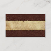 カスタマイズ可能な西部の革Nデイジーの名刺 名刺 (裏面)