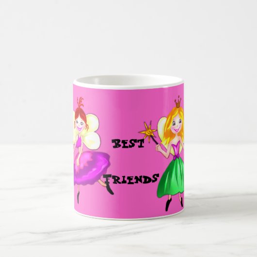 カスタマイズ可能な親友の王女の妖精 コーヒーマグカップ (中央)