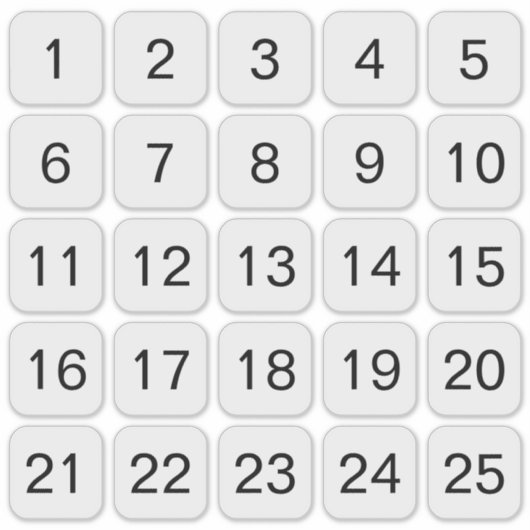 カスタマイズ可能な角数字ステッカー黒 シール (正面)