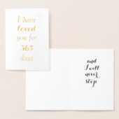 カスタマイズ可能な記念日カード-愛日を数えること 箔カード (ディスプレー)