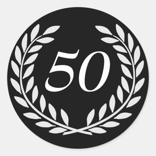 カスタマイズ可能な記念日 ラウンドシール (正面)