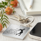 カスタマイズ可能な記念穴1のゴルフ キーホルダー (正面右)