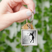 カスタマイズ可能な記念穴1のゴルフ キーホルダー (手)