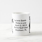 カスタマイズ可能な記念穴1のゴルフ コーヒーマグカップ (中央)