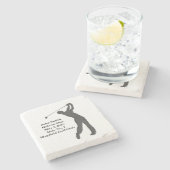 カスタマイズ可能な記念穴1のゴルフ ストーンコースター (横)