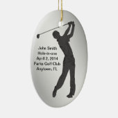 カスタマイズ可能な記念穴1のゴルフ セラミックオーナメント (右)