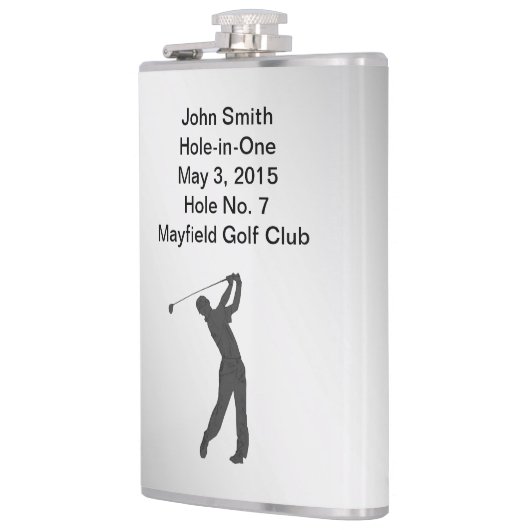 カスタマイズ可能な記念穴1のゴルフ フラスク (左)