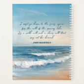 カスタマイズ可能な詩的な海絵を描シーン プランナー手帳 (裏面)