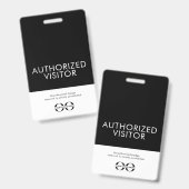 カスタマイズ可能な認定ビジターバッジ バッジ (正面&裏面)