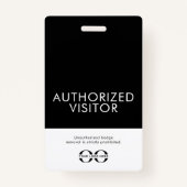 カスタマイズ可能な認定ビジターバッジ バッジ (裏面)