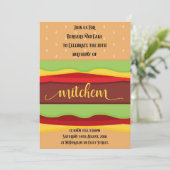 カスタマイズ可能な誕生日のパーティの招待状 招待状 (スタンド正面)