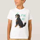 カスタマイズ可能な誕生日エイジベルネスマウンテンドッグ  Tシャツ (正面)