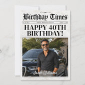 カスタマイズ可能な誕生日カード、オリジナル写真新聞 シーズンカード (正面)