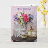 カスタマイズ可能な誕生日カード – 女性の親戚向け カード (黄色い花)