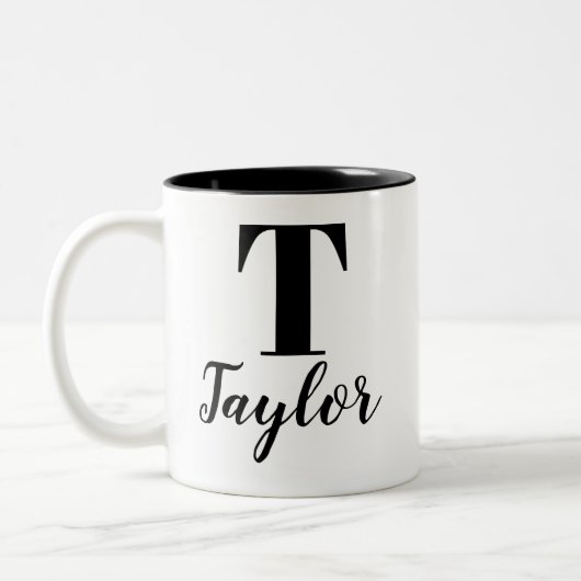 カスタマイズ可能な誕生日ギフトパーソナライズされた誕生日 ツートーンマグカップ (左)