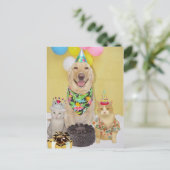 カスタマイズ可能な誕生日グリーティングまたは招待状 インビテーションポストカード (スタンド正面)