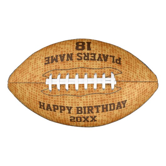 カスタマイズ可能な誕生日サッカー アメリカンフットボール (正面)