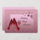 カスタマイズ可能な誕生日パーティー招待状 招待状 (正面/裏面)