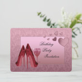 カスタマイズ可能な誕生日パーティー招待状 招待状 (スタンド正面)