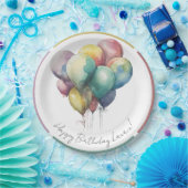 カスタマイズ可能な誕生日プレート、ハッピーバースデー ペーパープレート (パーティー)