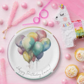 カスタマイズ可能な誕生日プレート、ハッピーバースデー ペーパープレート (パーティー)