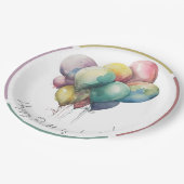 カスタマイズ可能な誕生日プレート、ハッピーバースデー ペーパープレート (アングル)