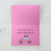 カスタマイズ可能な誕生日レトロFiat 500 カード (内部)