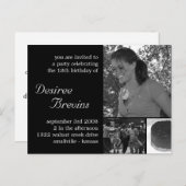 カスタマイズ可能な誕生日招待状カードフォト招待状 インビテーションポストカード (正面/裏面)