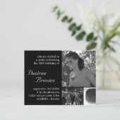 カスタマイズ可能な誕生日招待状カードフォト招待状 インビテーションポストカード (スタンド正面)