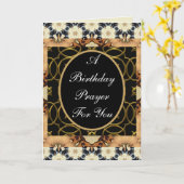 カスタマイズ可能な誕生日祈りの言葉グリーティングカード カード (黄色い花)