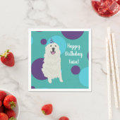 カスタマイズ可能な誕生日素晴らしピレネー スタンダードカクテルナプキン (インサイチュ)