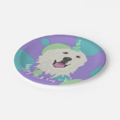 カスタマイズ可能な誕生日素晴らしピレネー ペーパープレート (アングル)