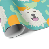 カスタマイズ可能な誕生日素晴らしピレネー ラッピングペーパー (ロールコーナー)