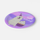 カスタマイズ可能な誕生日素晴らし、ピレネーズマウンテンドッグ  ペーパープレート (アングル)