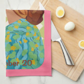 カスタマイズ可能な誕生日《星座》乙女座〔占星術の〕十二宮図ティータオル キッチンタオル (四つ折り)