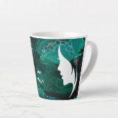 カスタマイズ可能な誕生石と花 | 5月 |ラテム カフェラテマグ (右アングル)