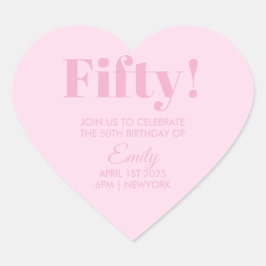 カスタマイズ可能な誕生祝いシール ハートシール