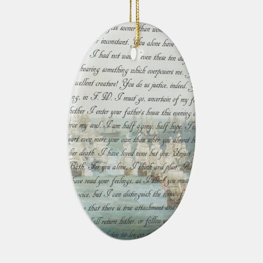 カスタマイズ可能な説得の手紙 セラミックオーナメント (右)