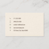 カスタマイズ可能な調理師パン 名刺 (裏面)