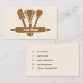 カスタマイズ可能な調理師パン 名刺 (正面/裏面)