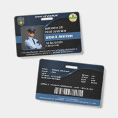カスタマイズ可能な警察官の法執行ID バッジ (表裏)