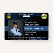 カスタマイズ可能な警察官の法執行ID バッジ (正面)