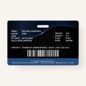 カスタマイズ可能な警察官の法執行ID バッジ (裏面)