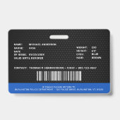 カスタマイズ可能な警察官の法執行ID バッジ (裏面)