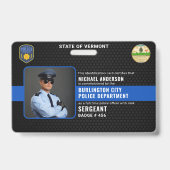 カスタマイズ可能な警察官の法執行ID バッジ (正面)