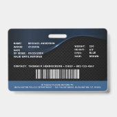 カスタマイズ可能な警察法執行従業員ID バッジ (裏面)