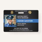 カスタマイズ可能な警察法執行従業員ID バッジ (正面)